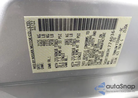 2023 Nissan Rogue Sv Intelligent Awd z USA, uszkodzony, nr VIN 5N1BT3BB3PC774036